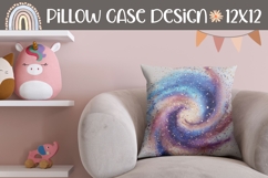 Glitter Space Pillow Design, Galaxy Pillow Sublimation Product Image 1