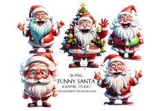 Funny Santa Claus Clipart, Christmas Clipart Product Image 1