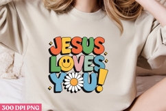 JESUS LOVES YOU PNG, Jesus Sublimation PNG Product Image 2