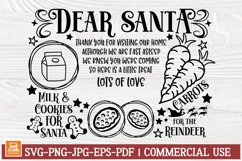 Dear santa tray svg, milk and cookies svg, reindeer carrots Product Image 1