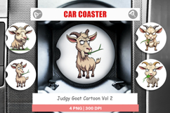 Car Coaster Judgy Goat Product Image 1