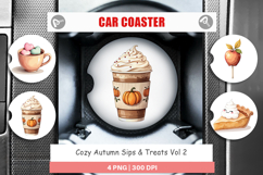 Car Coaster Cozy Autumn Treats Product Image 1