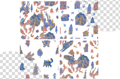 Wax Crayons North Pole Express Seamless Patterns Product Image 2