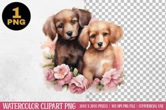 Watercolor Truck Valentine Day Clipart PNG Product Image 1