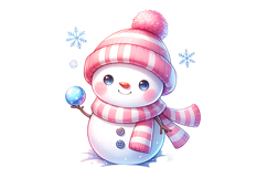 Snow Men Clipart- PNG File Product Image 2