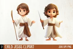 Child Jesus Clipart Png Design, Watercolor Clipart Product Image 1