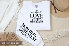 A Mother's Love SVG - Mother's Day Sleeve T shirt Design Product Image 1