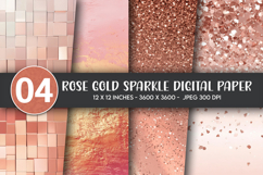 Rose Gold Sparkle Digital Paper Product Image 1