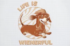 Retro Dog Breeds Quotes life is a Wienerful PNG Product Image 2