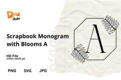 Scrapbook Monogram with Blooms Product Image 1