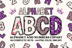 Mother's Day Alphabet clipart, mother’s day letters doodle Product Image 1