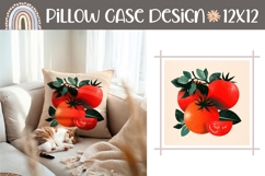 Cartoon Tomato Pillow Template, Kitchen Pillow Case Design Product Image 1