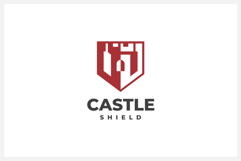Castle Shield Logo Design Vector Template Product Image 1