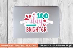 100 Day Brighter Sticker Design Product Image 1