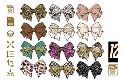 Leopard Bow Clipart Bundle Product Image 1