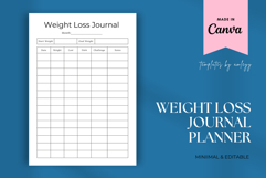 Weight Loss Journal Digital Planner Template Fitness Product Image 1