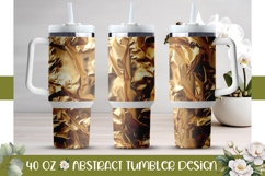 Gold Paper Tumbler Wrap Design, Gold 40 Oz Tumbler Template Product Image 1