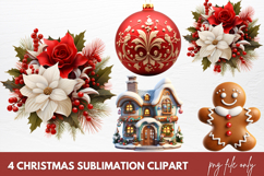 3D Christmas Sublimation Clipart Product Image 1