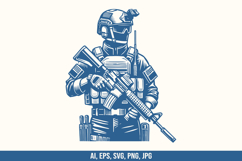 Patriotic Soldier Vector SVG Bundle Product Image 2