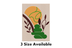 Zen Nature Leaves Three Size Embroidery Design Product Image 1