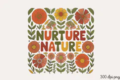 Nurture Nature PNG, Wildflowers Sublimation PNG Product Image 2