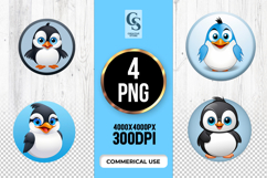 Cute Penguin Clipart Funny Penguin Sublimation PNG Product Image 1