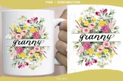 Granny Flower Png | Sublimation Design | Sunflower Donwload Product Image 1