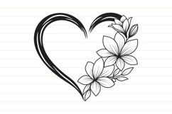 Flower Heart Svg , Flower Svg, Heart Svg Product Image 8