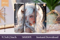 Virgo Zodiac Sign Tumbler Wrap Sublimation Design 20 oz Product Image 1