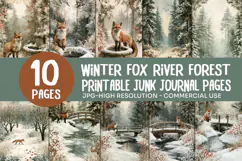 Winter Fox River Junk Journal Pages Product Image 1
