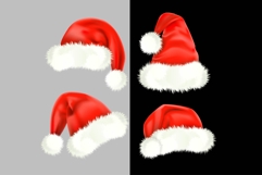 Santa Hat PNG Bundle 4 Christmas Hat Designs Product Image 2