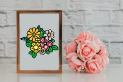 Flower SVG | Layered SVG Flowers | 3d Floral Bouquet SVG Product Image 3