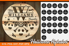 Halloween Split Monogram Letters Sign SVG Laser Cut Files Product Image 1