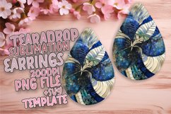 Glitter Mosaic Flower Teardrop Earring Sublimation Product Image 1
