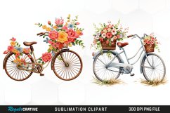Embroidery Bicycle Sublimation PNG Clipart Product Image 1