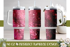 Dark Pink Tumbler Sublimation, Pink 40 Oz Tumbler Wrap Product Image 1