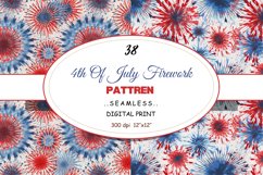 4th Of July Fireworks| Blue Red Abstract Fireworks Product Image 1