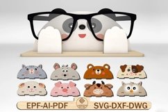 3D Cute Animal Glasses Holders SVG Product Image 1