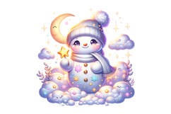 Snow Men Clipart- PNG File Product Image 2