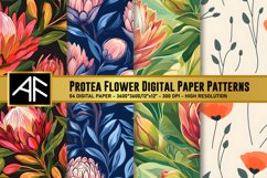 Protea Flower Digital Paper Patterns Product Image 1