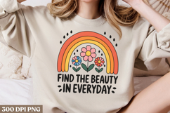 Find the beauty in everyday PNG, Vintage Flowers Sublimation Product Image 2