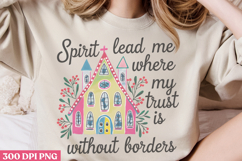 Spirit Lead Me Where My PNG, Retro Church Sublimation PNG Product Image 1