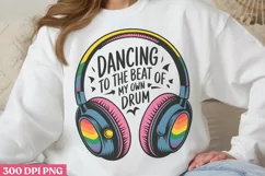Dancing to the beat PNG, Autism Sublimation PNG Product Image 2
