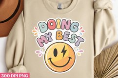 Doing My Best PNG, Retro Positive Sublimation PNG Product Image 2