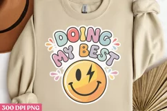 Doing My Best PNG, Retro Positive Sublimation PNG Product Image 2