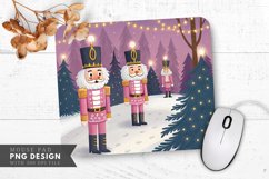 Vibrant Nutcrackers Holiday Forest Mouse Pad PNG Product Image 1