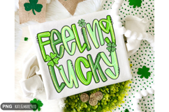 Feelin Lucky PNG | Preppy Girl St Patrick 's Day Coquette Product Image 1
