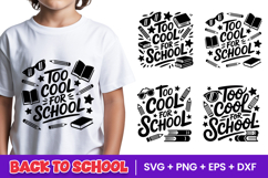 Too Cool For School Quote SVG PNG Product Image 1