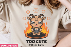 Too Cute To Be Evil PNG, Cute Baphomet Sublimation PNG Product Image 2