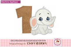 Elephant baby Numbers applique embroidery bundle 2234 Product Image 2